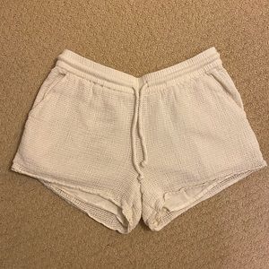 White Aerie mesh lounge shorts